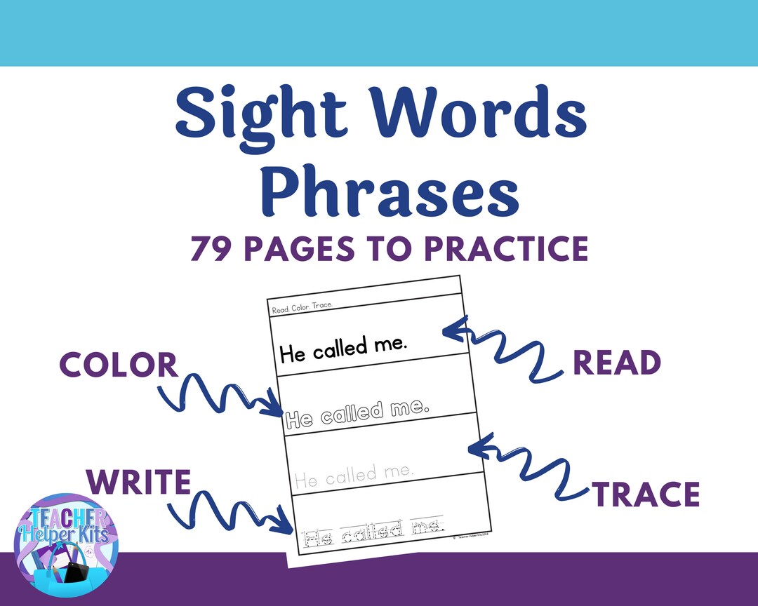 Sight Word Sentence- Sight Word Printable- Sight Word Worksheets - Etsy