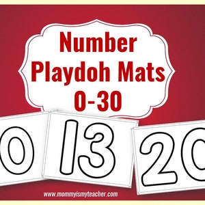 Number Worksheet Printables- Preschool Homeschool-Playdoh Mats