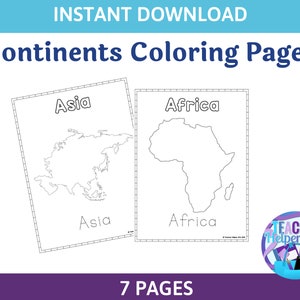 Continenten Montessori, werkbladen geografie, werkblad continenten, continenten afdrukbaar, werkblad groep 2