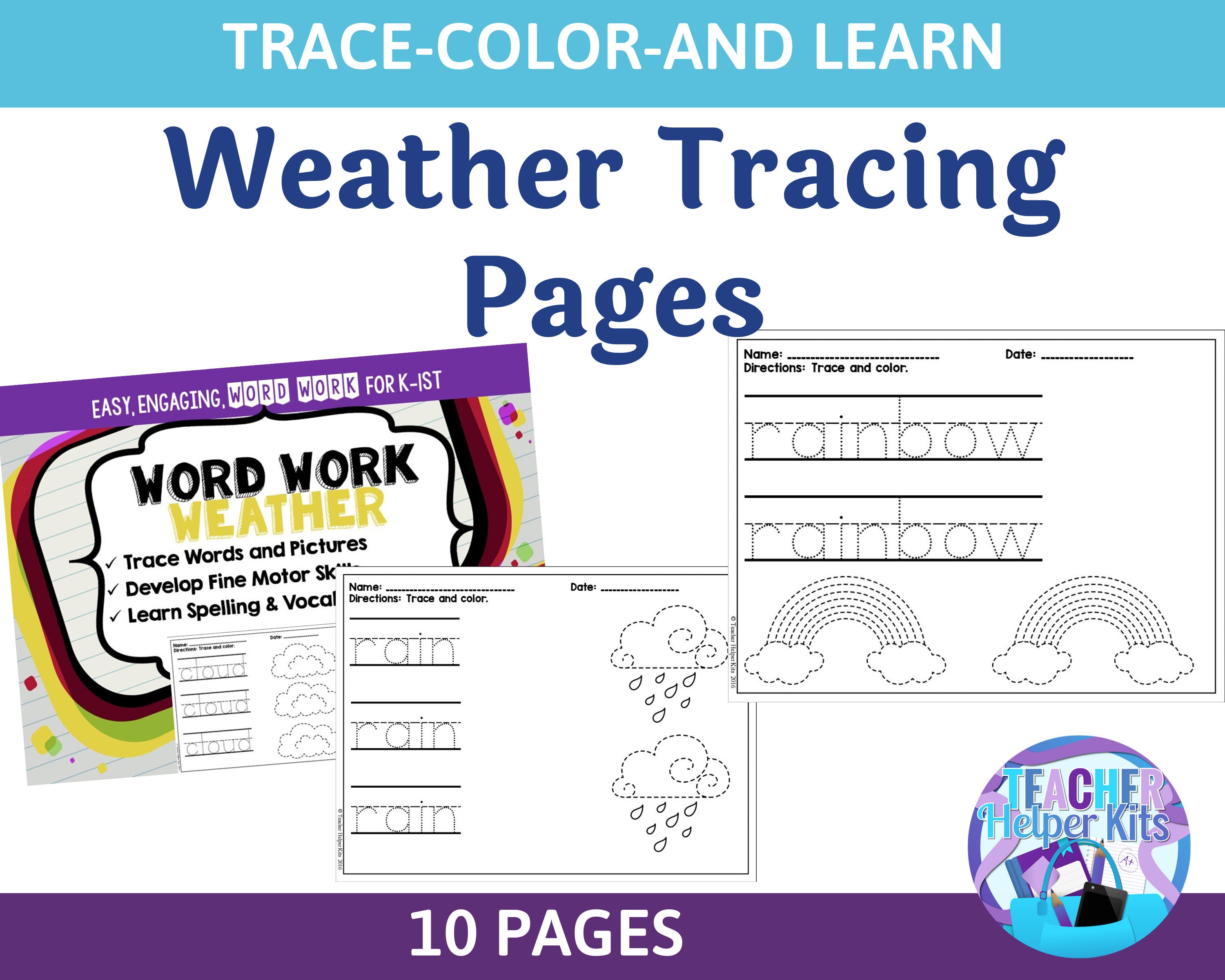 10 printable spring weather preschool printables kindergarten etsy