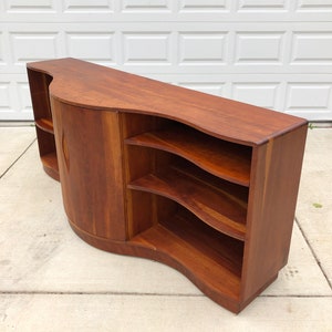 vintage American studio craft furniture credenza sculptural cabinet image 3