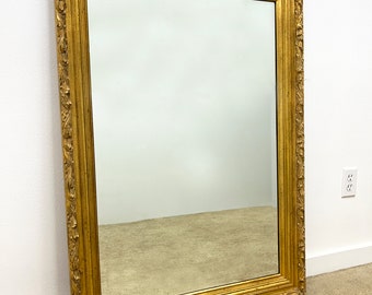 vintage Windsor Art victorian style ornate gold carved bevelled framed mirror