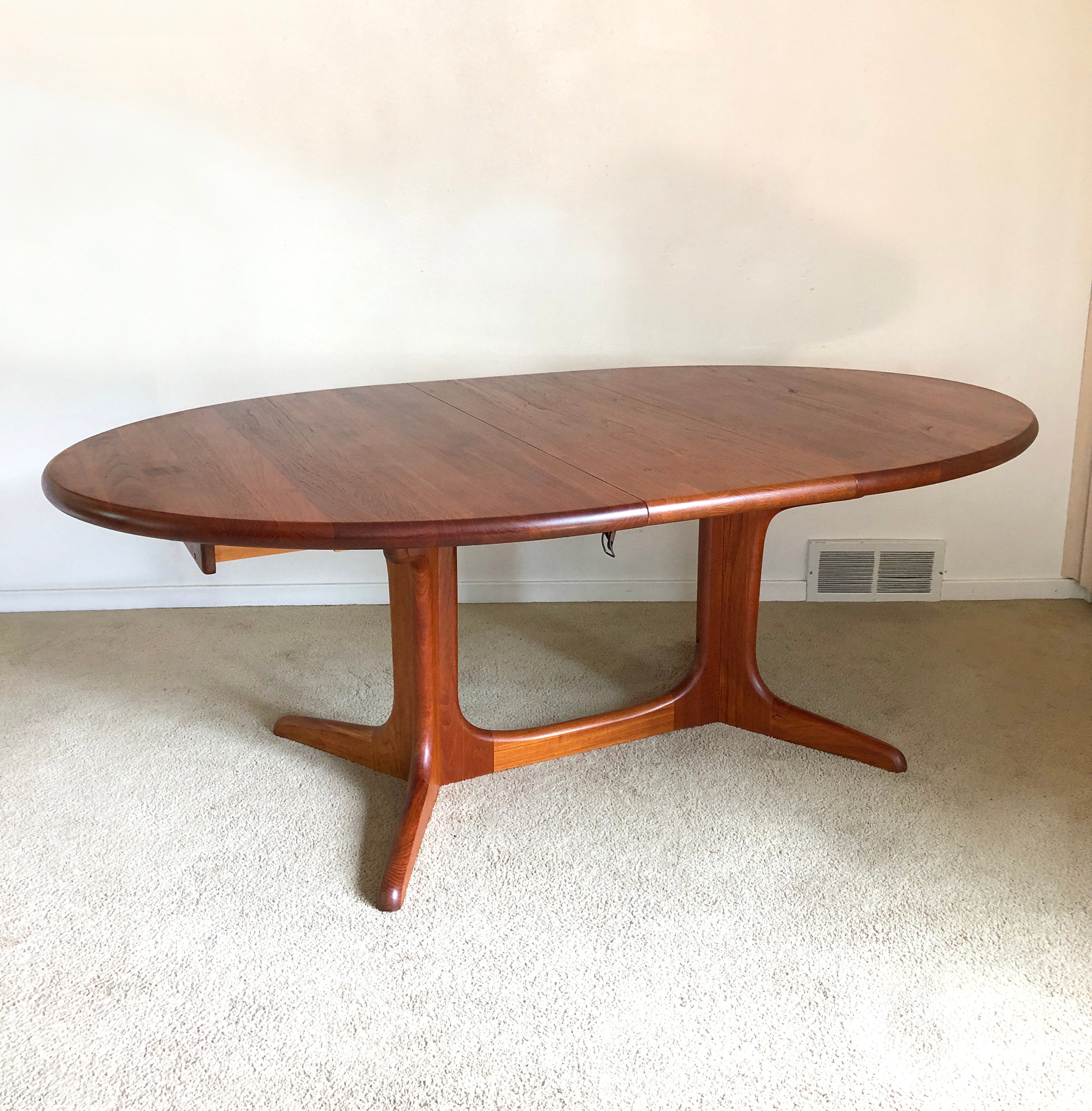 Danish modern Glostrup solid teak dining table mid century Etsy