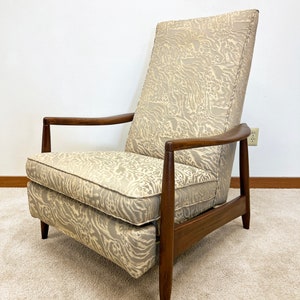 vintage Milo Baughman reclining lounge chair mid century