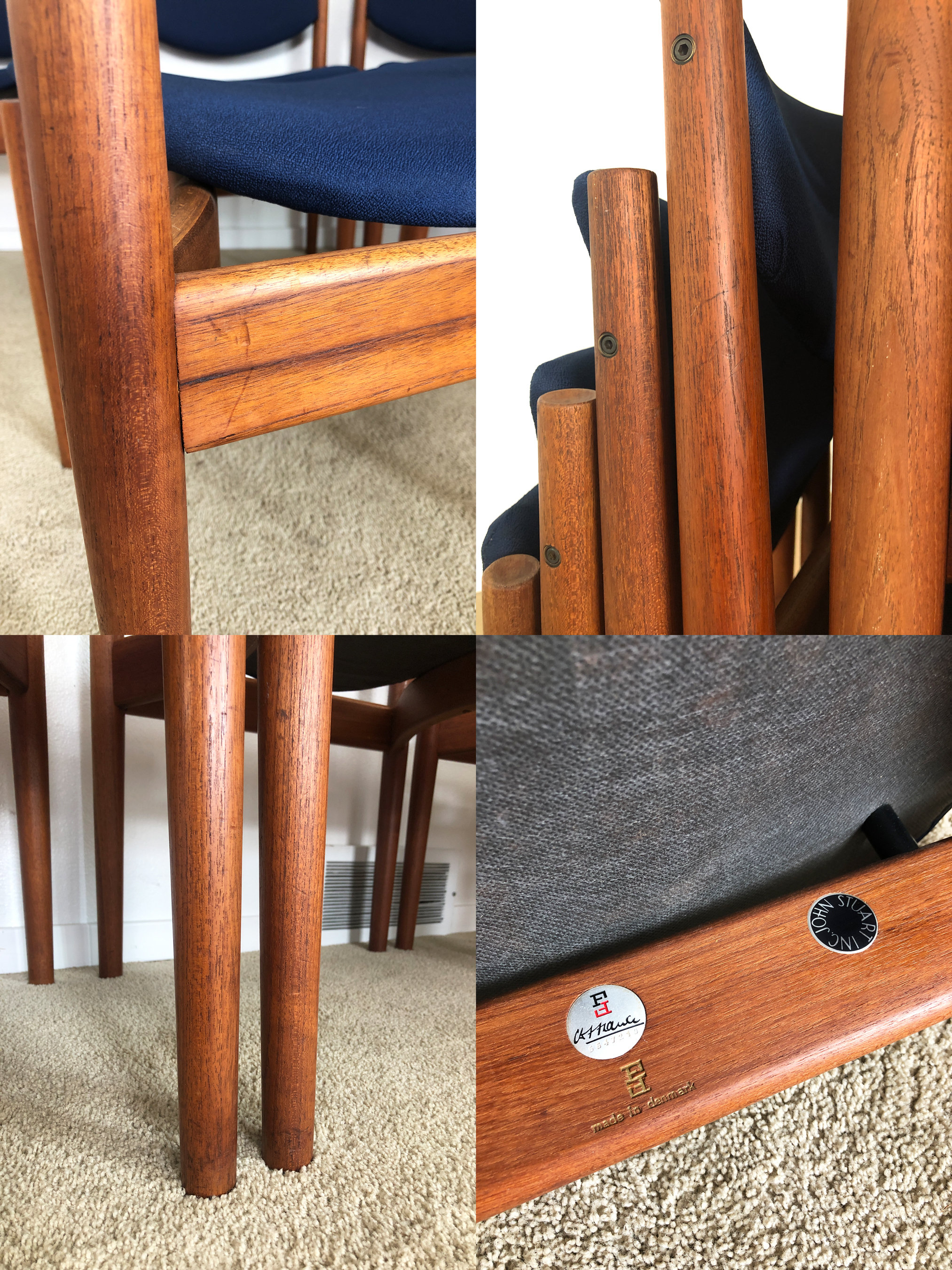 Finn Juhl Model 197 France & Son Teak Dining Chair Set of 6 Finn Juhl Model 197 France & Son Teak Dining Chair Set of 6