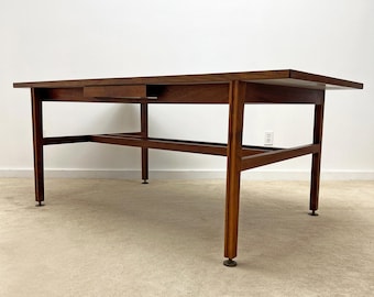 mid century Jens Risom dining table library table executive office desk danish modern