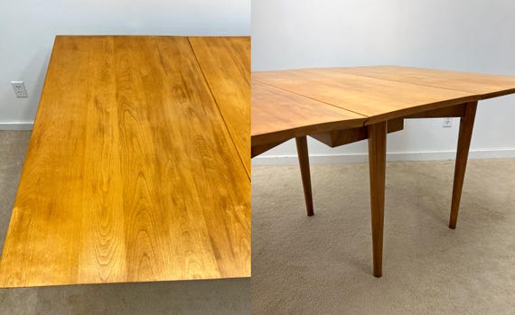 Vintage Mid Century Conant Ball Leslie Diamond Solid Wood Drop