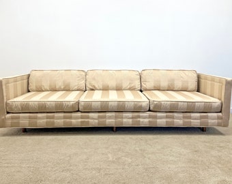 vintage mid century long Harvey Probber tuxedo sofa couch