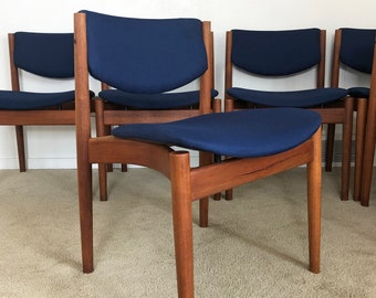 Finn Juhl Model 197 France & Son Teak Dining Chair Set of 6 Finn Juhl Model 197 France & Son Teak Dining Chair Set of 6