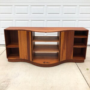 vintage American studio craft furniture credenza sculptural cabinet image 5