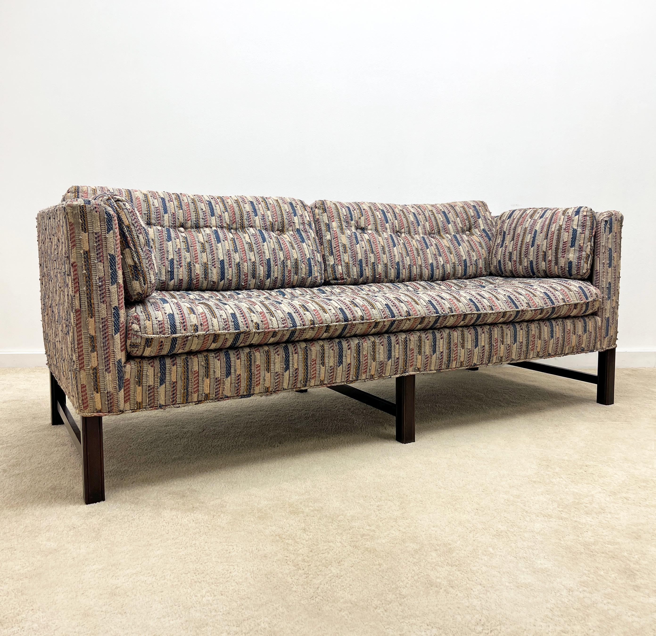 Vintage Mid Century Tuxedo Arm Sofa Couch Post Modern - Etsy