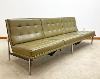 vintage mid century Florence Knoll Parallel Bar sofa couch