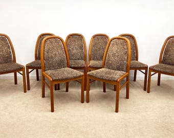 Danish modern (8) teak dining chair highback Udlum Mobelfabrik scandinavian mid century set of 8