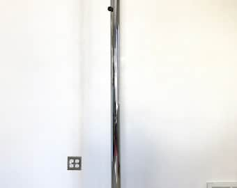 mid century chrome tube ball floor lamp halogen mod