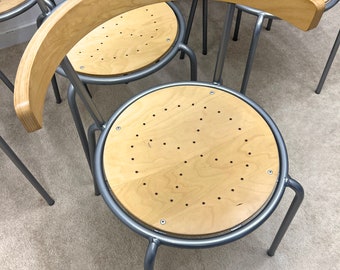 Ikea Korpo Vintage Bentwood (6) Dining Chairs Swedish Lars