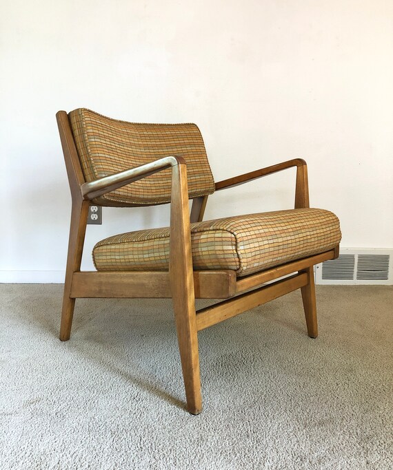 Vintage Jens Risom Lounge Chair Mid Century Etsy