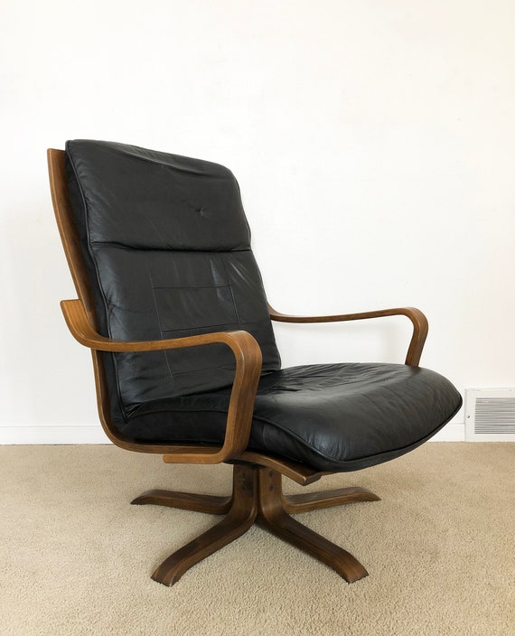 Danish Modern Bentwood Leather Lounge, Modern Leather Chairs Canada