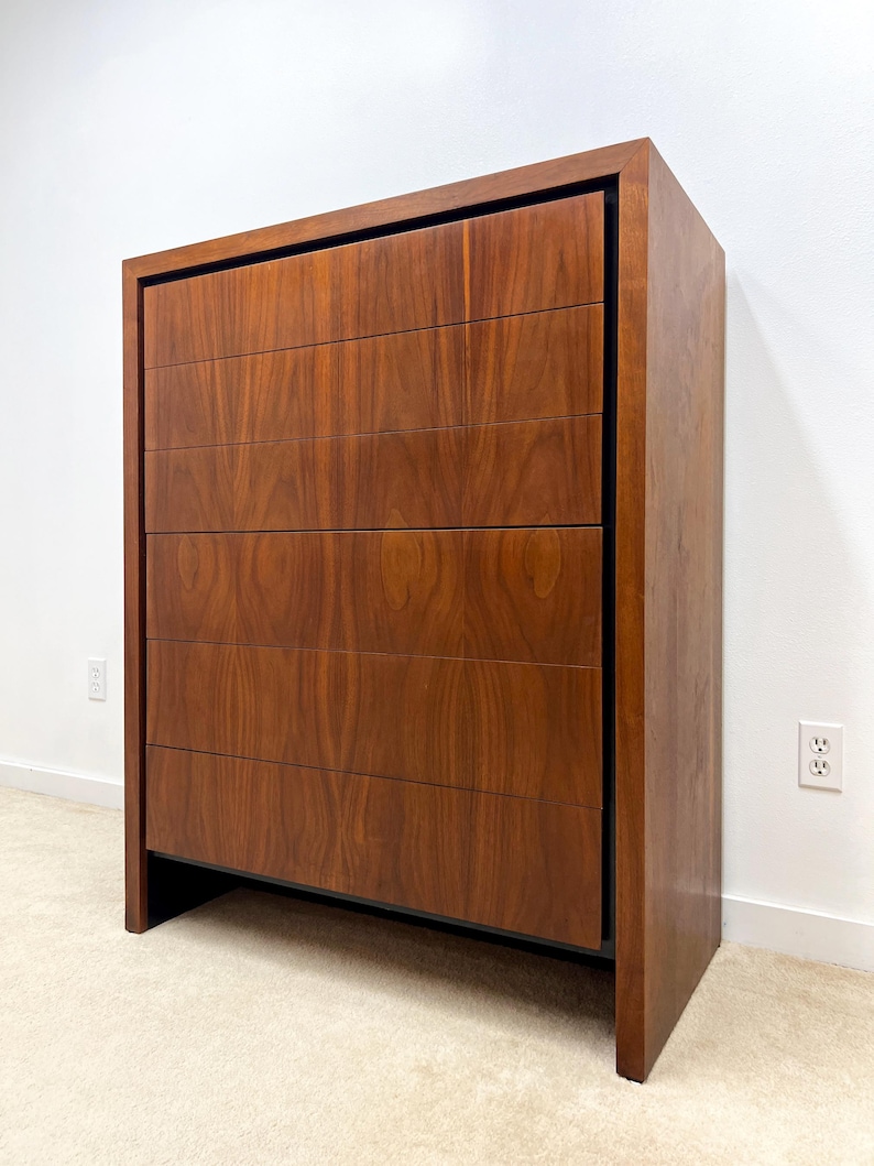 mid century Arthur Umanoff Dillingham tall dresser chest wardrobe image 2