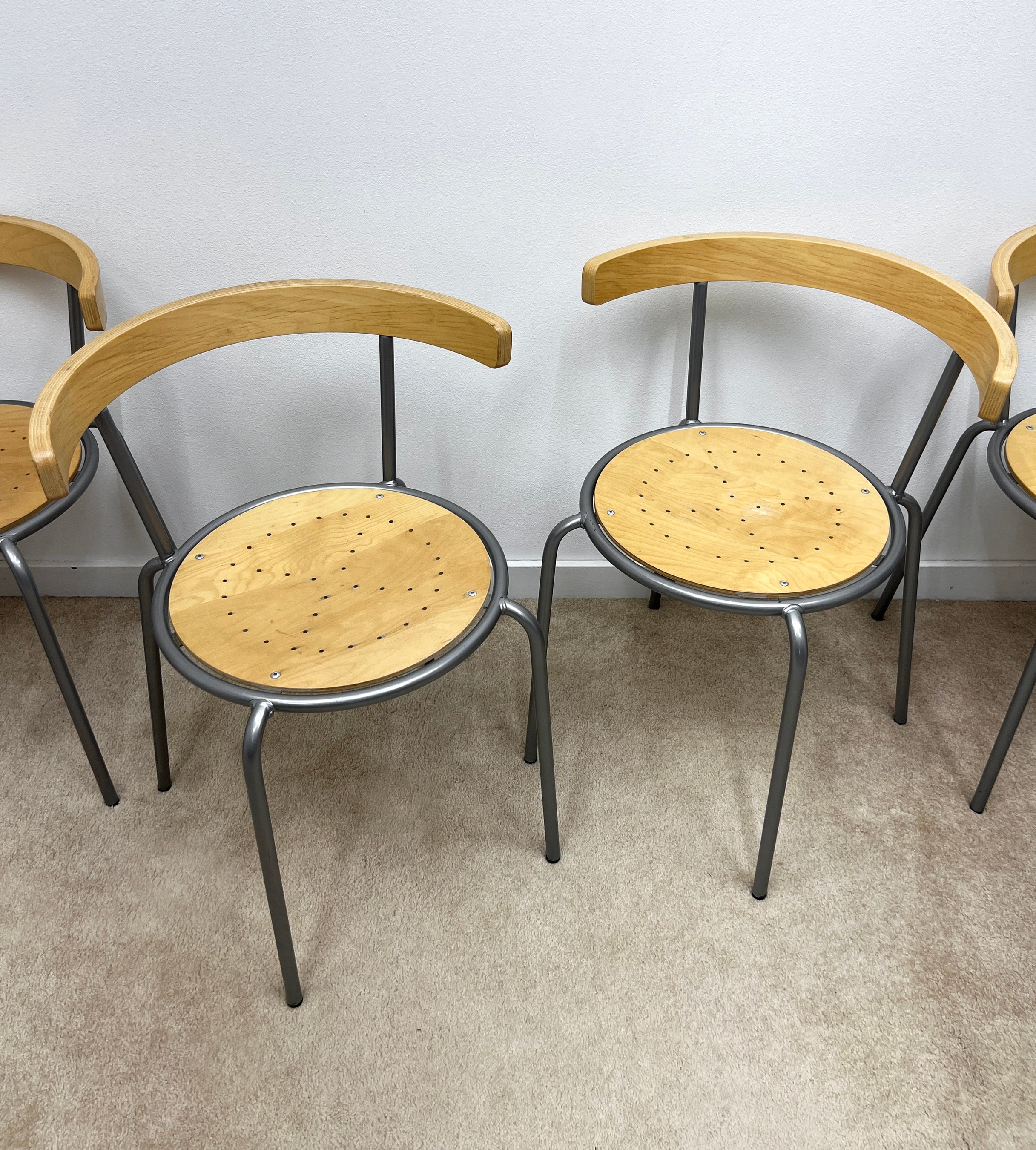 Ikea Korpo Vintage Bentwood (6) Dining Chairs Swedish Lars