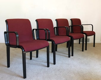 mid century Knoll Bill Stephens (4) bentwood arm chairs