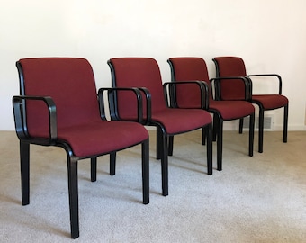 mid century Knoll Bill Stephens (4) bentwood arm chairs