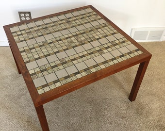 vintage mid century Marshall Studios Martz tile end side table