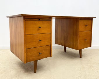 vintage Paul McCobb Planner Group office desk t pulls mid century