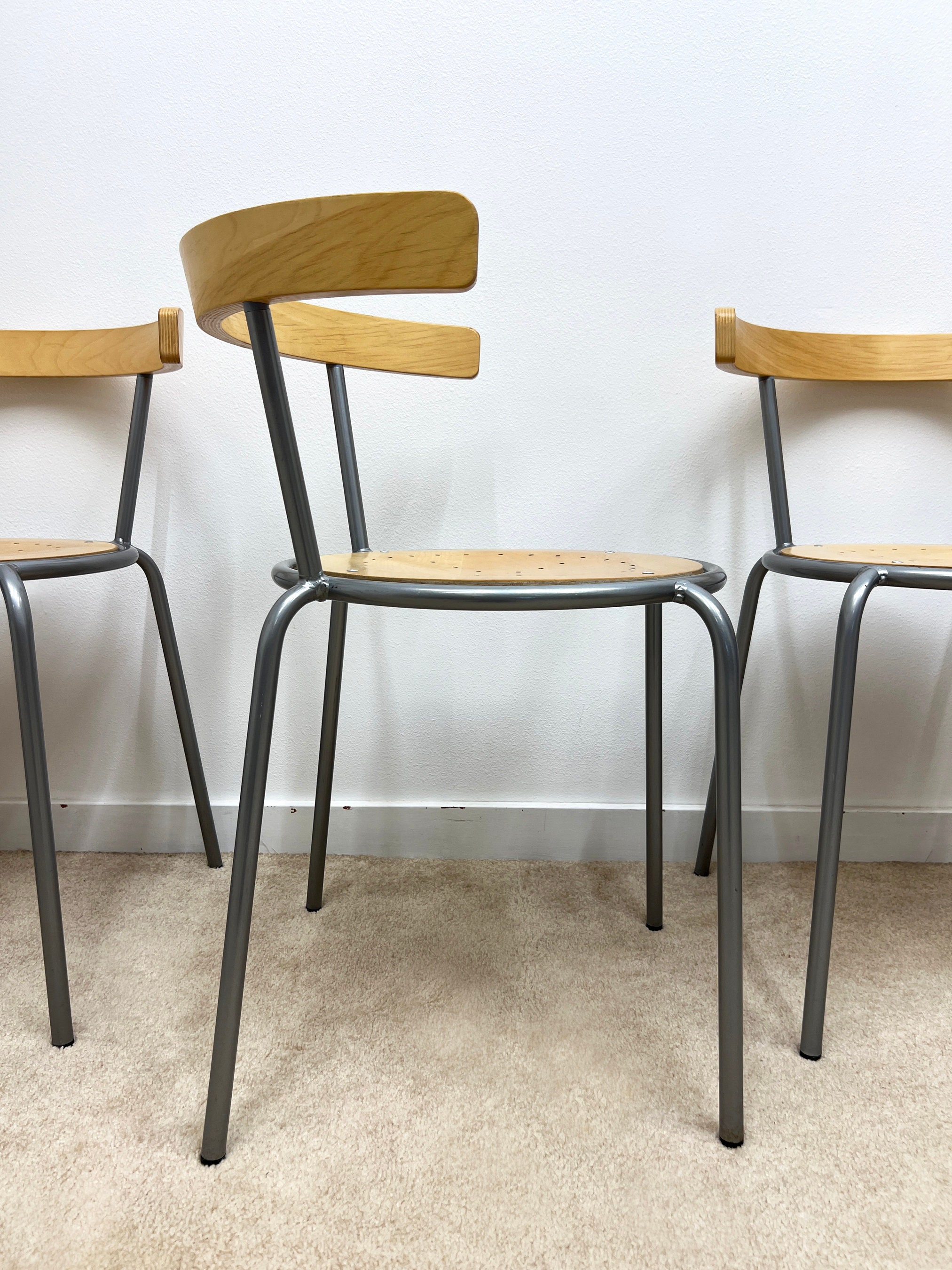 Ikea Korpo Vintage Bentwood (6) Dining Chairs Swedish Lars