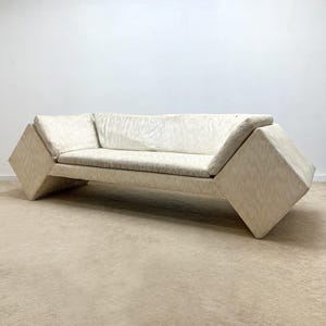RARE Thayer Coggin geometric sofa couch David Snyder post modern