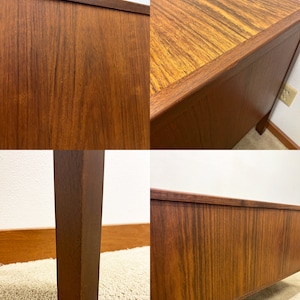 mid century Founders exotic wood executive desk image 10