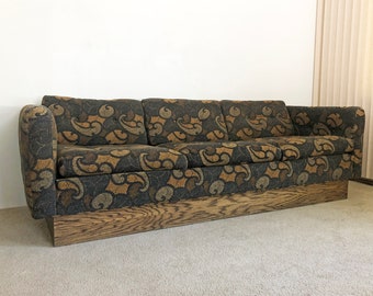 mid century Milo Baughman Jack Lenor Larsen sofa couch