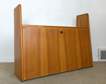RARE vintage mid century Elias Svedberg Knoll drop front cabinet