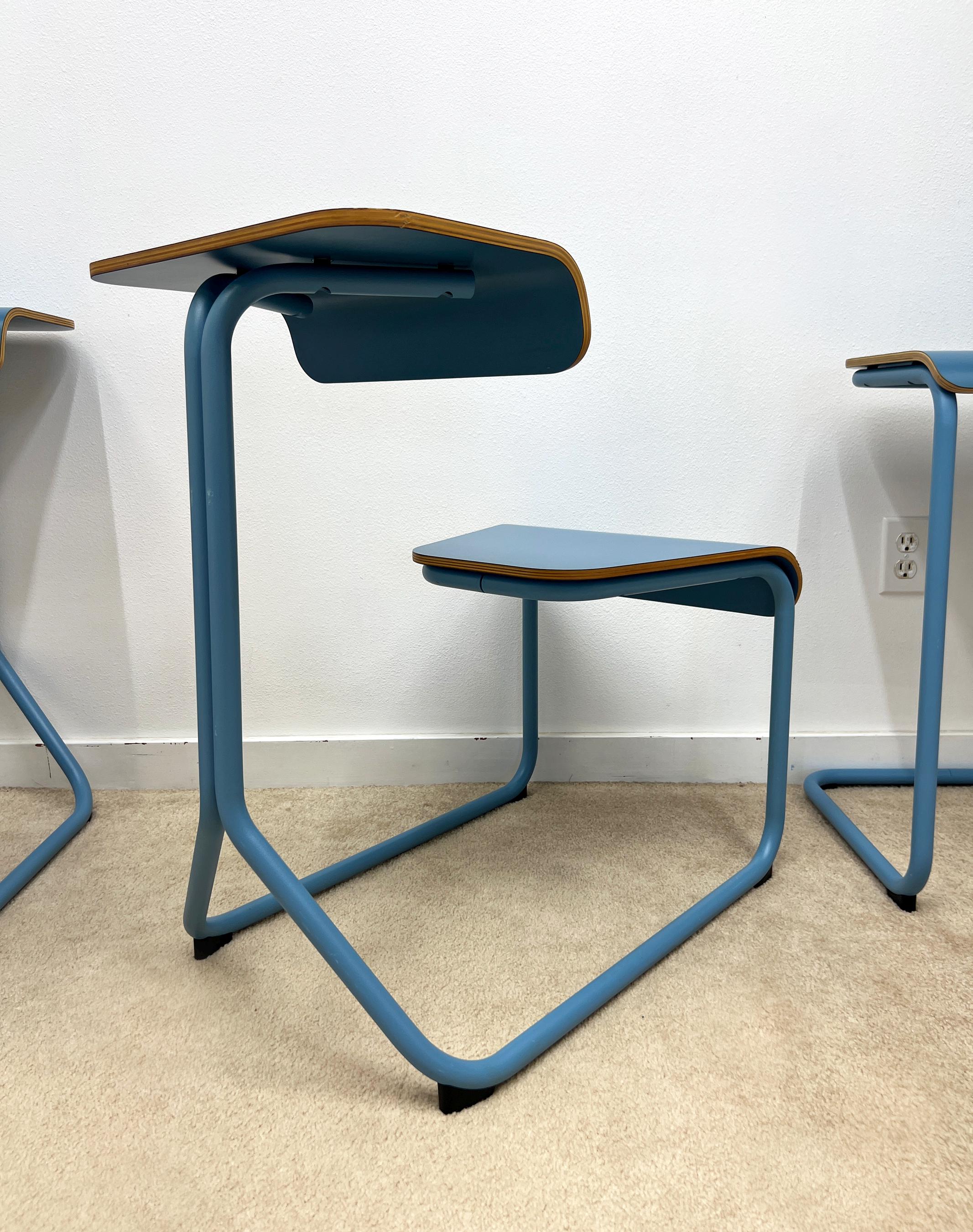 Knoll Toboggan Stool Chair Desk Blue Antenna Design Mid Century - Etsy