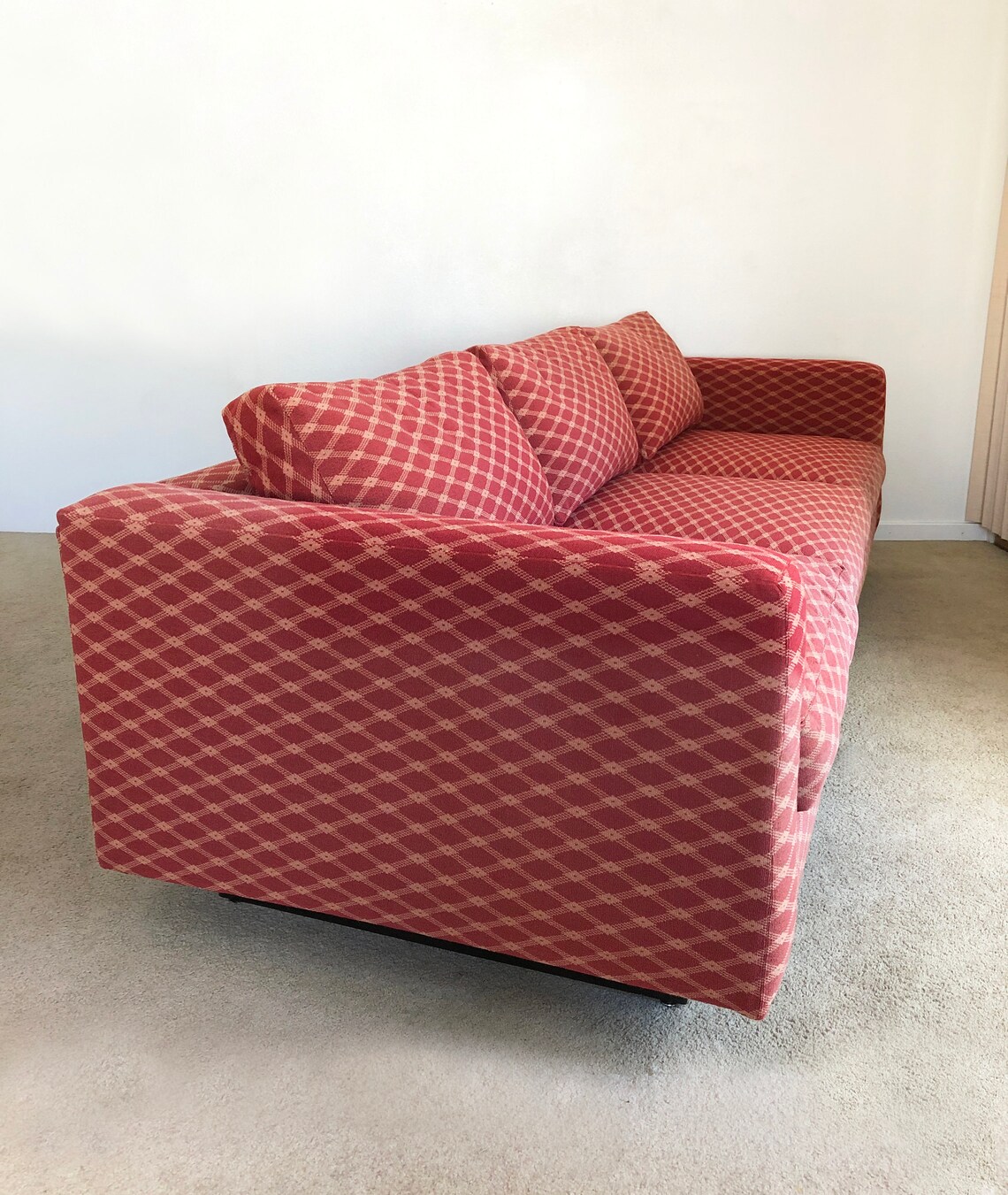 Vintage mid century Dunbar tuxedo sofa couch Etsy