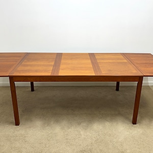 vintage Danish modern teak Vejle drop leaf expanding dining table mid century