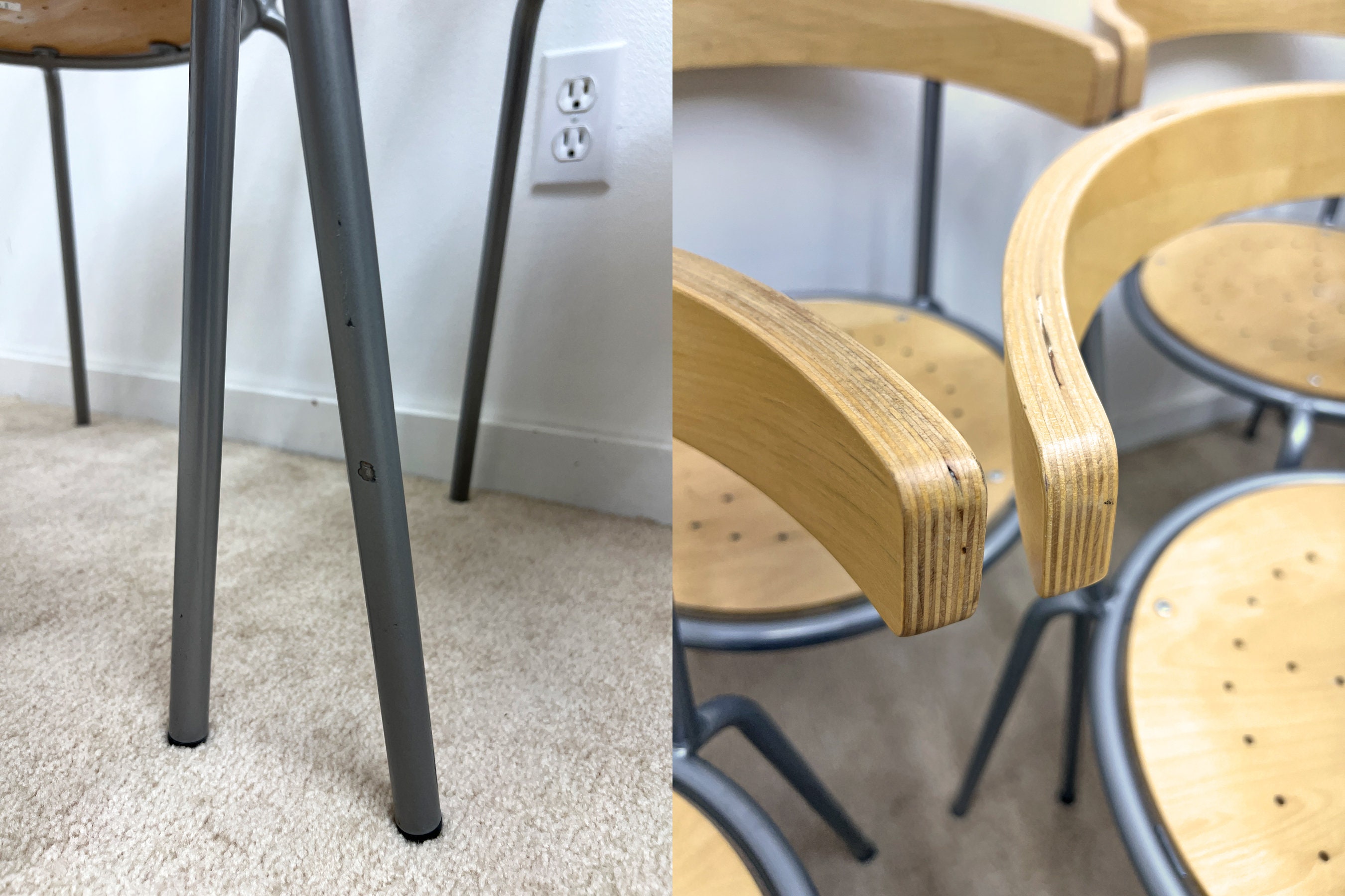 Ikea Korpo Vintage Bentwood (6) Dining Chairs Swedish Lars