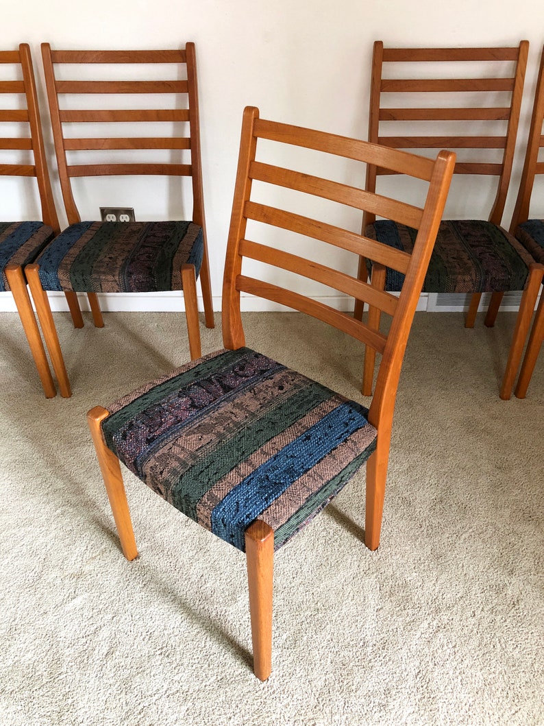 modern teak outdoor furniture on 5 Teak Dining Chairs Danish Modern Svegards Markaryd Sweden