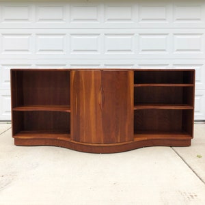 vintage American studio craft furniture credenza sculptural cabinet image 1