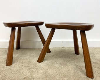 vintage Pennsylvania House milking stool 3 leg tripod farmhouse mid century