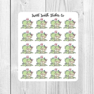 Spike the Dragon, Valentines Stickers, Planner Stickers, Gifts for Planners, Cute Stickers, Dragon Stickers