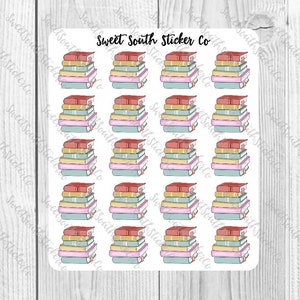 Bookish Planner Stickers, Reading Stickers, Planner Stickers, Gifts for Booklovers, Book Stack Stickers