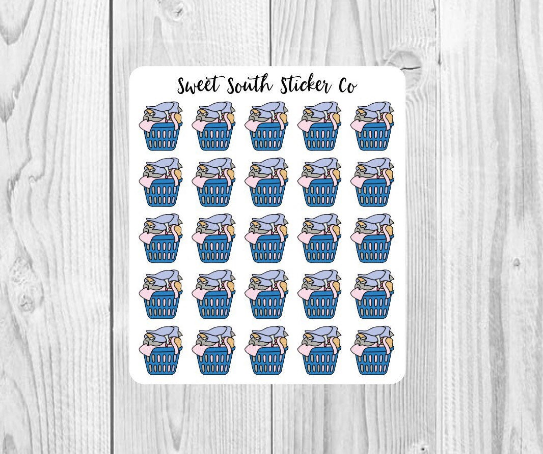 Cesta de lavandería Limpieza Coros Pegatinas del | Etsy