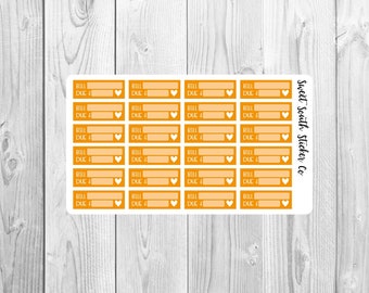 Bill Due, Bill Tracking, Planner Stickers, Functional Stickers