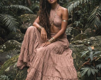 Maxi Skirt Moana / Boho Cotton Skirt / Light and Flowy