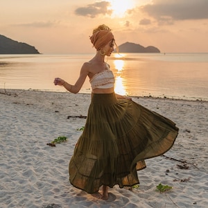 Maxi Skirt Moana / Boho Cotton Skirt / Light and Flowy