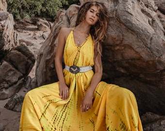 chinese dress ladies Maaji Boho Sunrise Canary Long Dress LG / Yellow