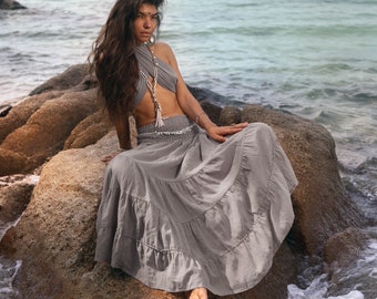 Maxi Skirt Moana / Boho Cotton Skirt / Light and Flowy