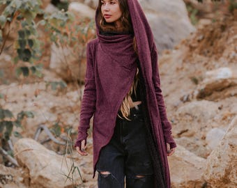 Damessweater met capuchon Nyx / halfseizoenjastrui / Boho
