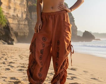 Harem Pants Women Men Sanya / Boho Yoga Pants / 100% Cotton