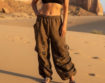 Harem Pants Women Men Sanya / Boho Yoga Pants / 100% Cotton